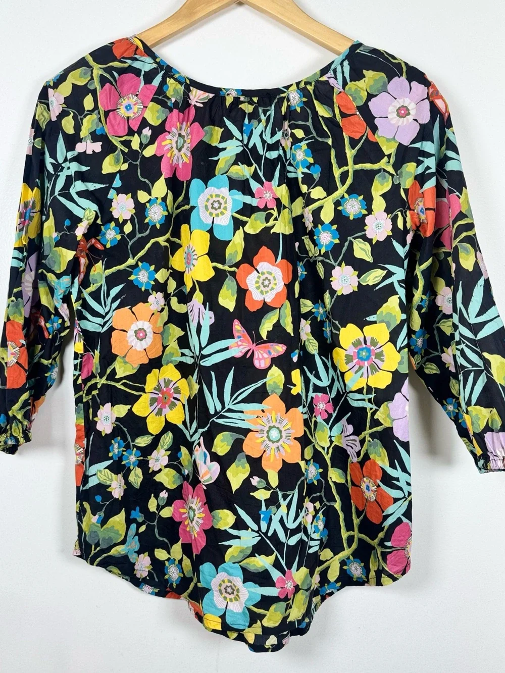 J. Crew Tunic Top Or Beach Coverup Liberty Pavilion Floral Tissue Cotton X SMALL